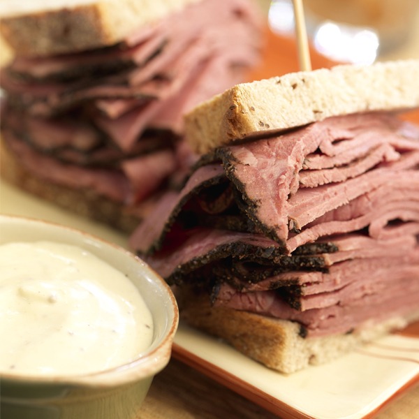 Jersey pastrami sandwich close-up