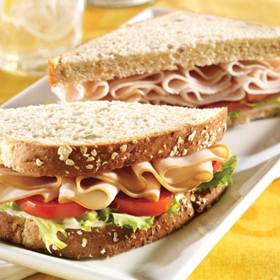 All-American turkey sandwich on a plate