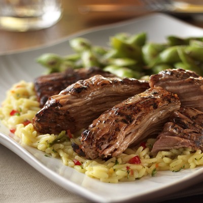 Turkey pot roast pilaf on a plate