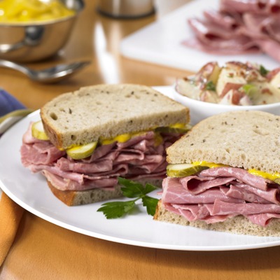 Classic corned beef sandwich