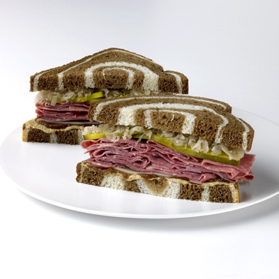 Reuben jam sandwich on a plate