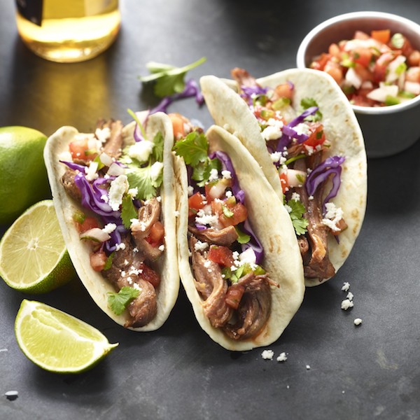 Pulled beef street tacos