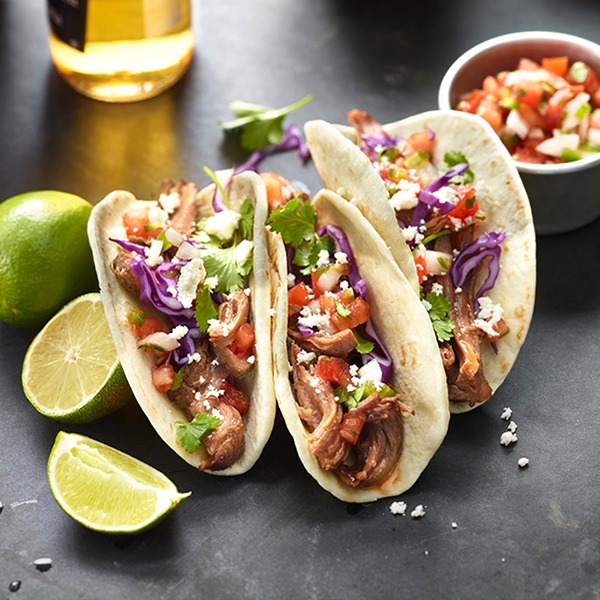 Pulled beef street tacos