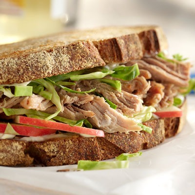 Pulled turkey sandwich