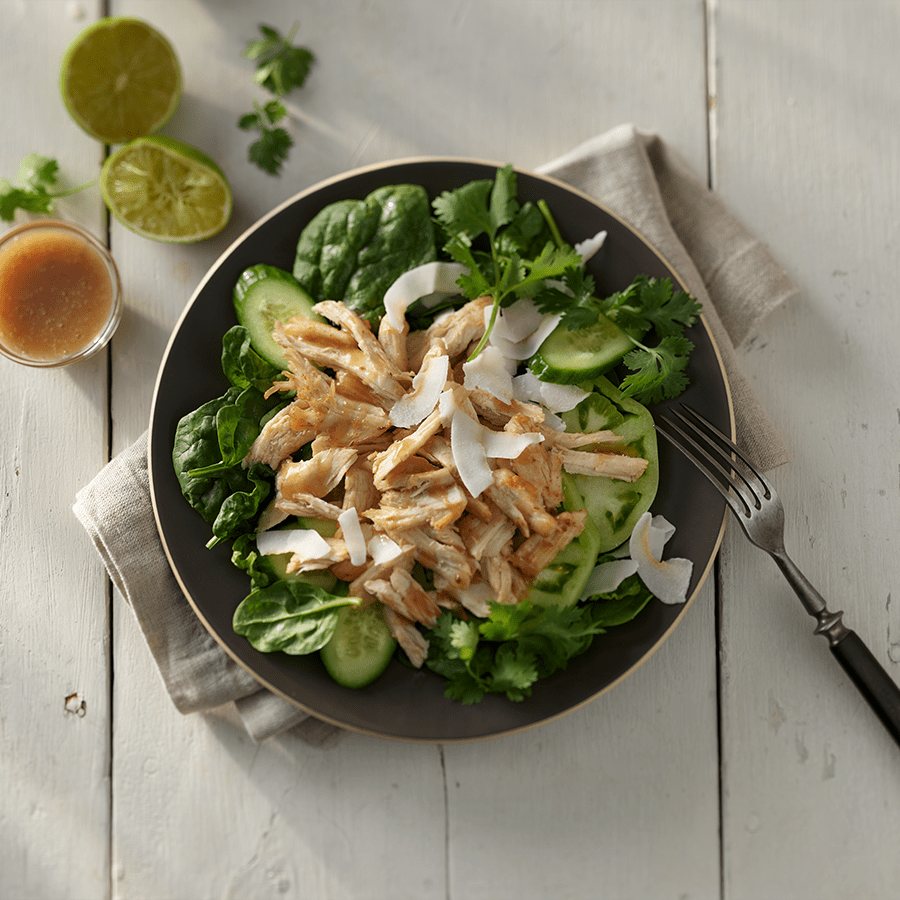 All Natural Pulled Chicken Thigh Green Salad